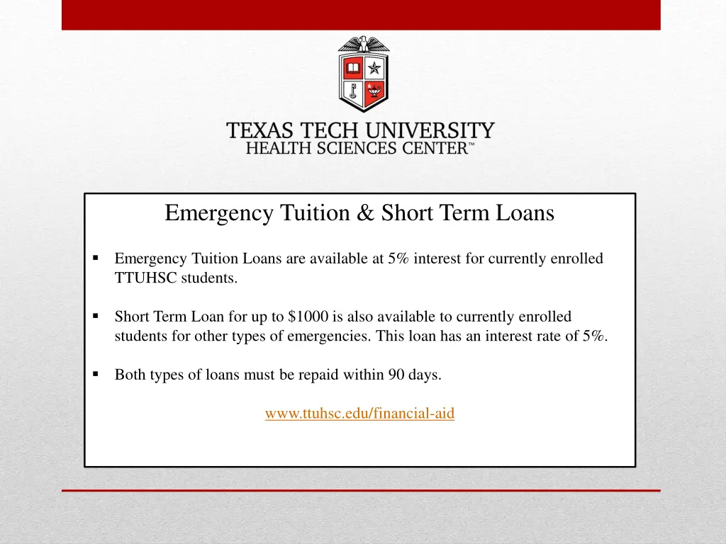 emergency tuition short term loans