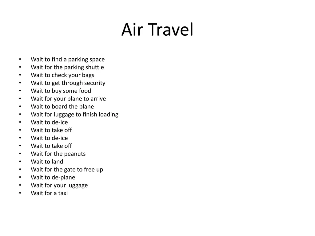 air travel