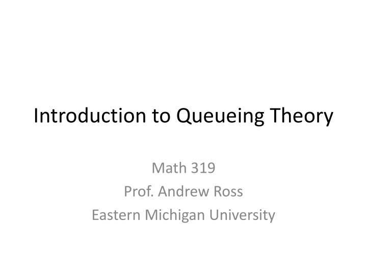 introduction to queueing theory