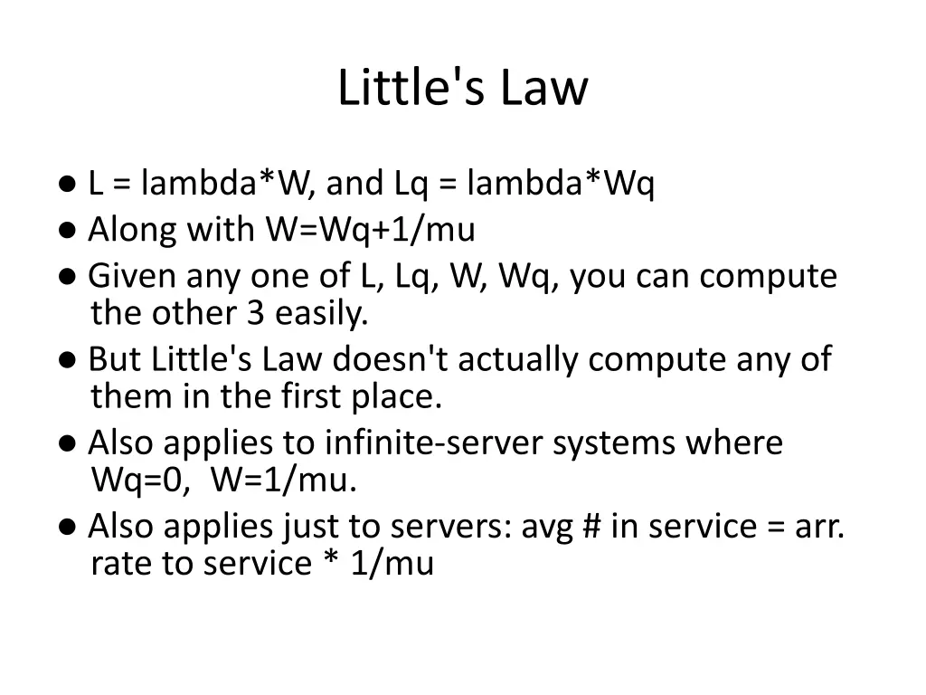 little s law