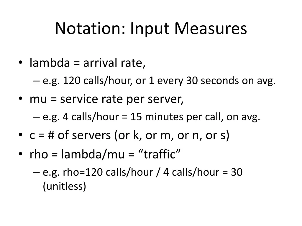 notation input measures