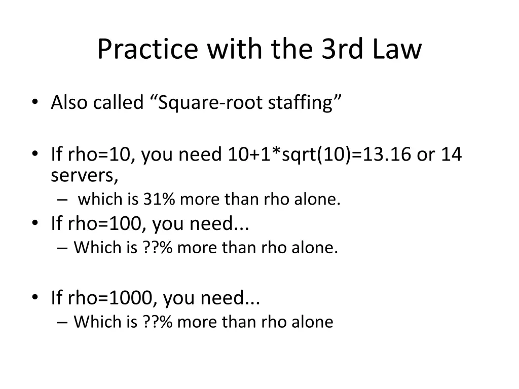 practice with the 3rd law