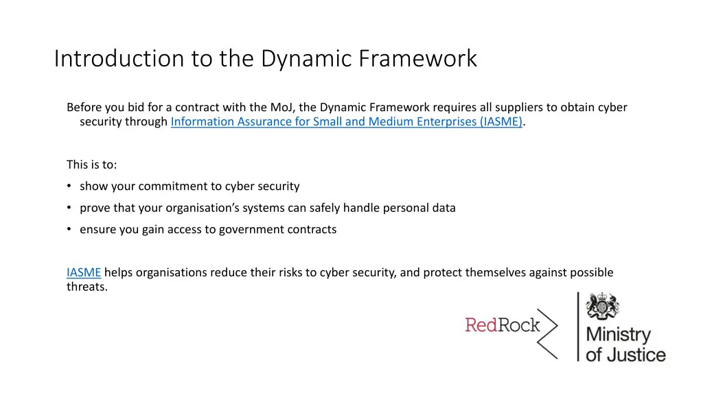 introduction to the dynamic framework