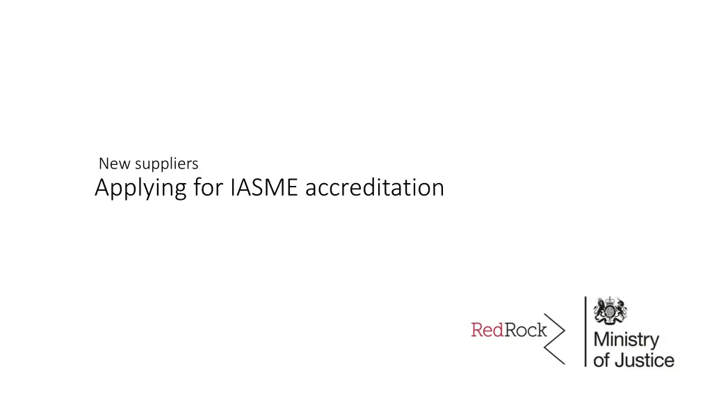 new suppliers applying for iasme accreditation