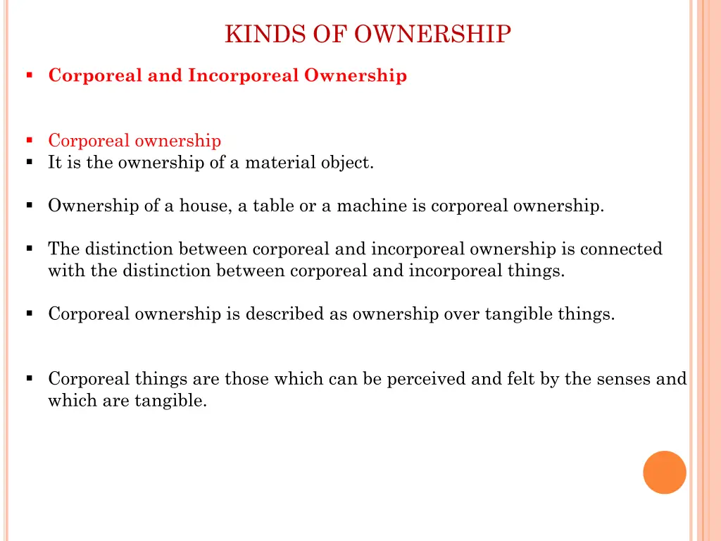 kinds of ownership