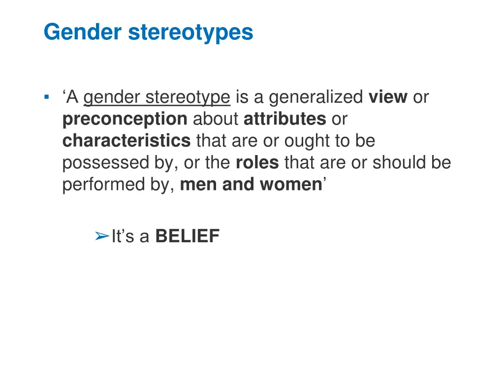 gender stereotypes