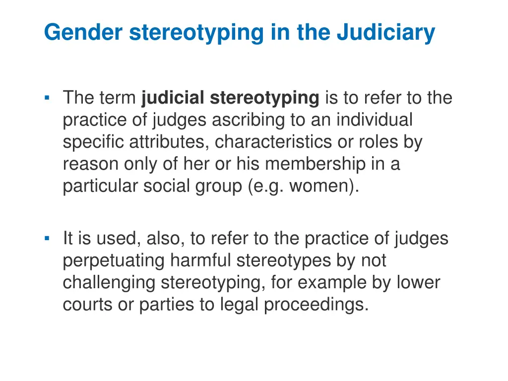 gender stereotyping in the judiciary