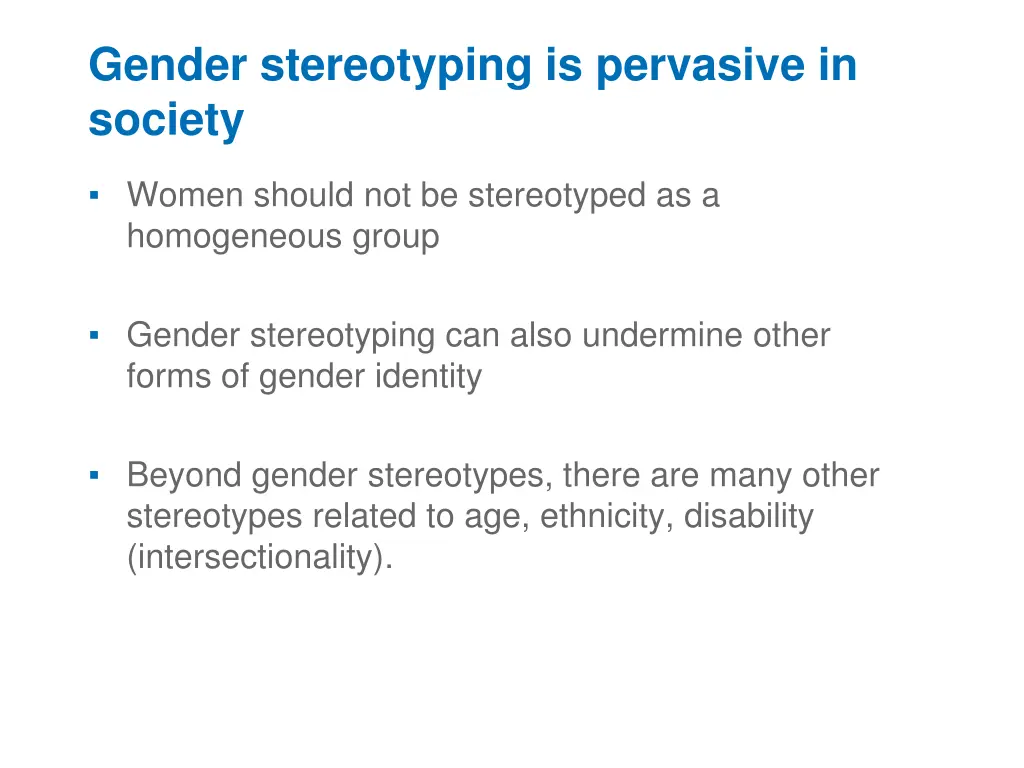 gender stereotyping is pervasive in society