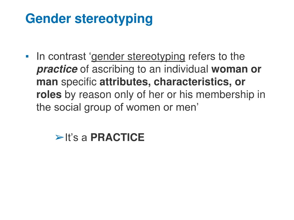 gender stereotyping