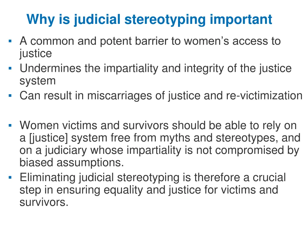 why is judicial stereotyping important