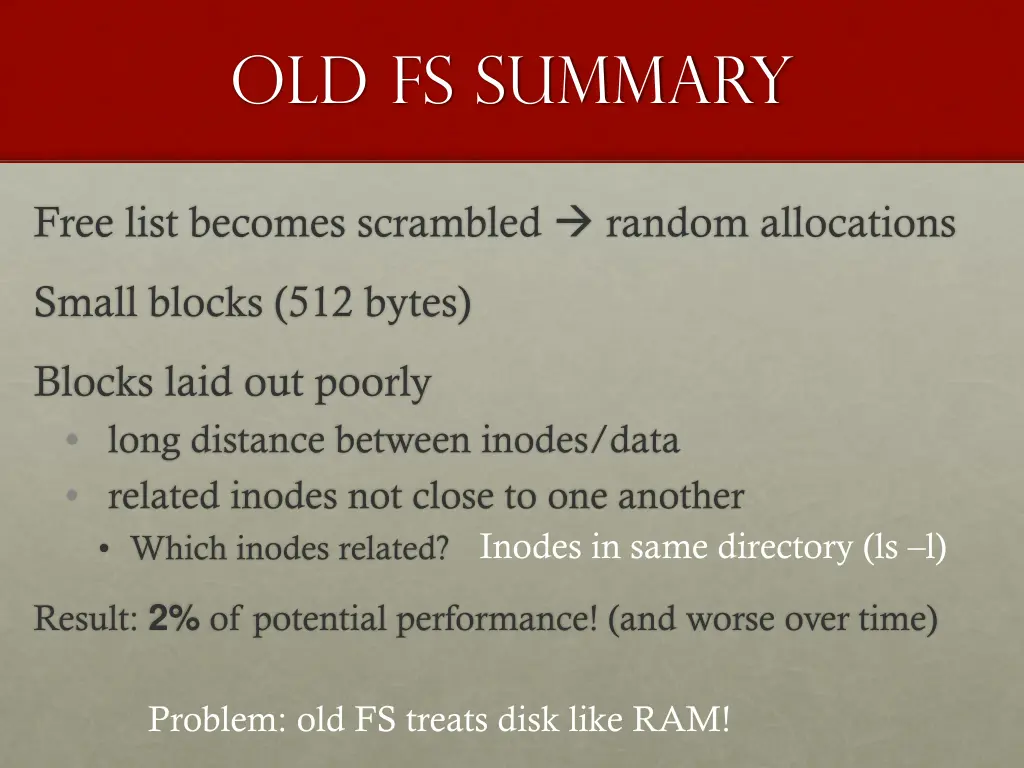 old fs summary