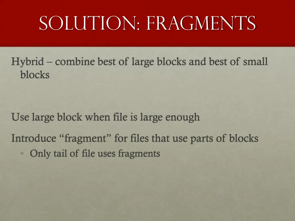 solution fragments