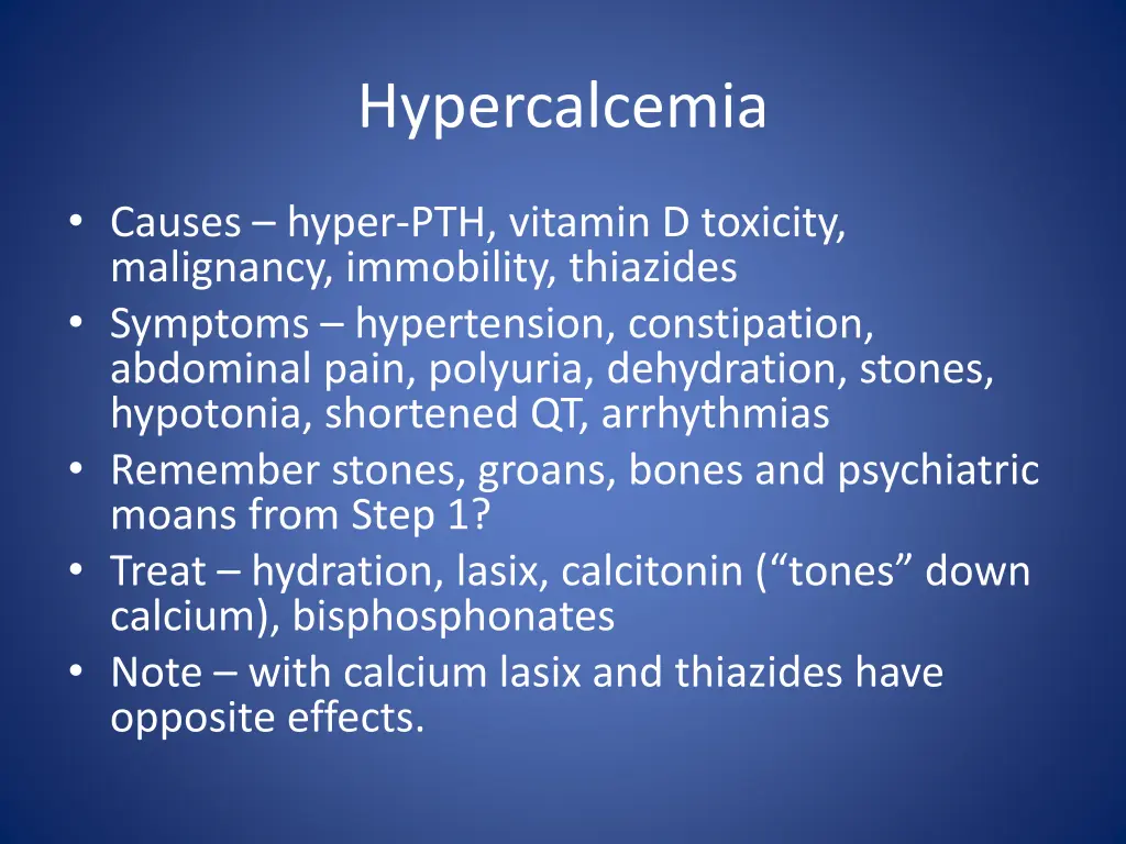 hypercalcemia