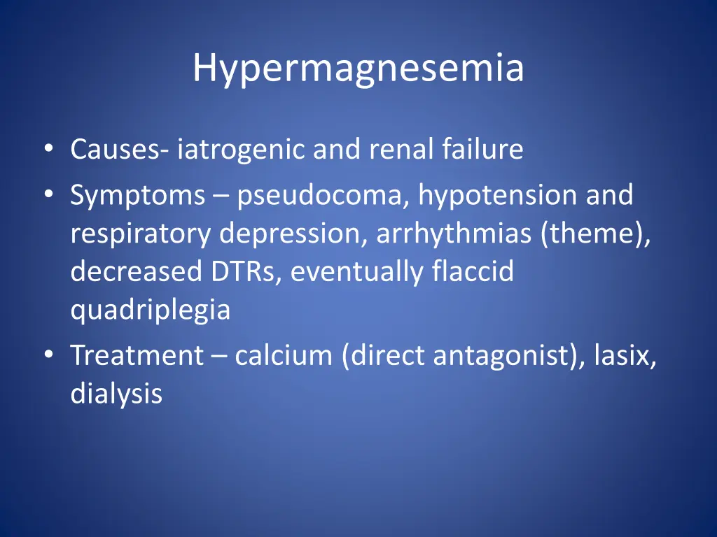 hypermagnesemia