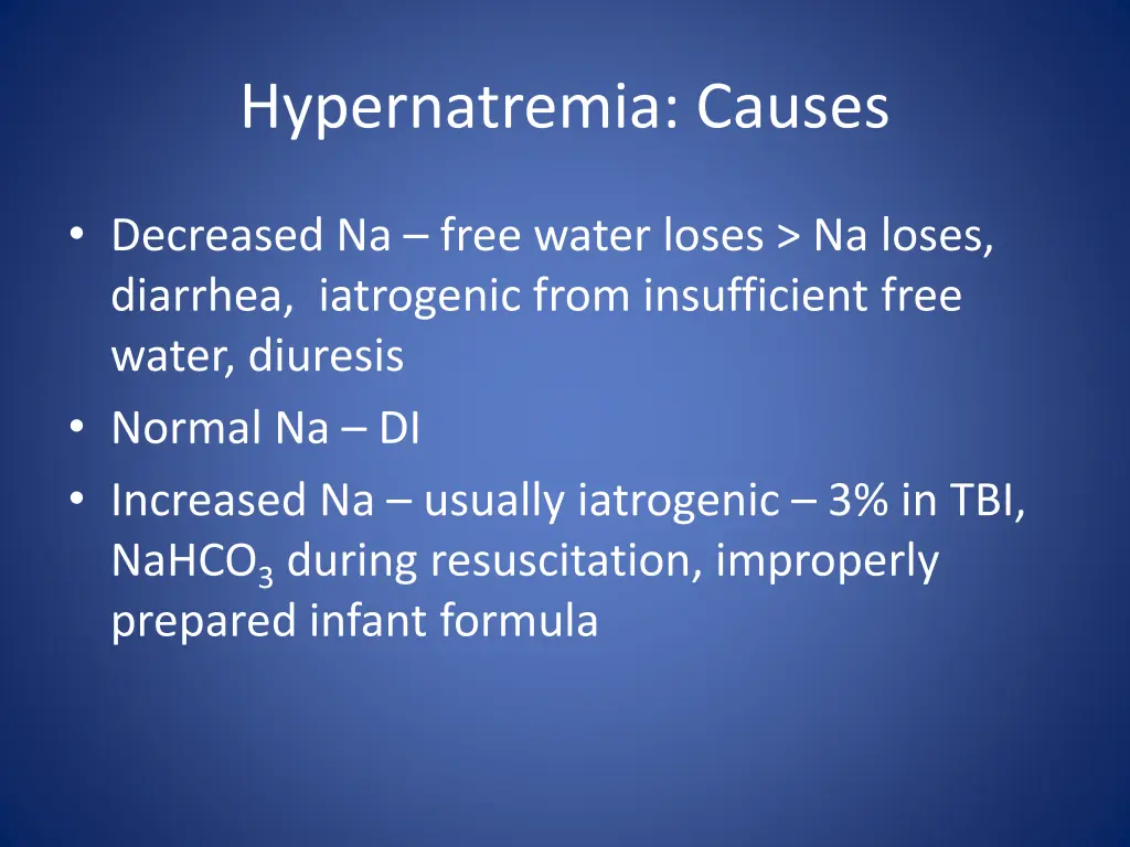 hypernatremia causes