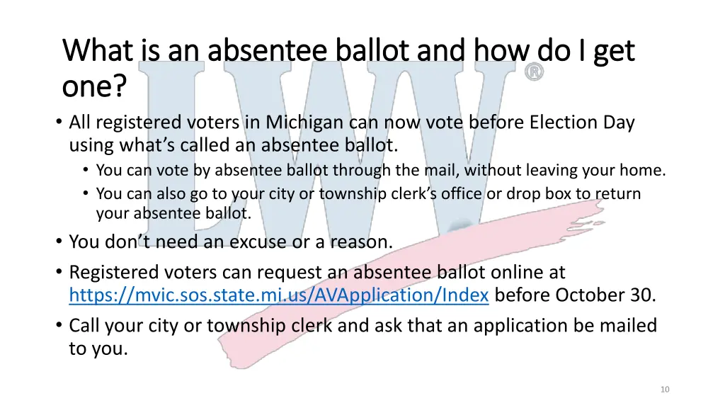 what is an absentee ballot and how do i get what