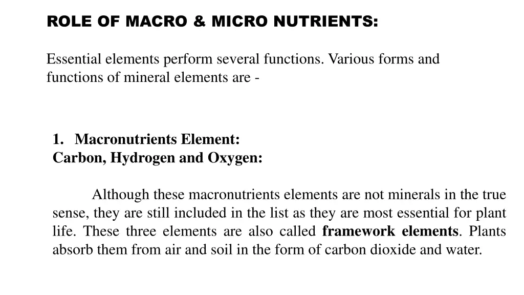 role of macro micro nutrients