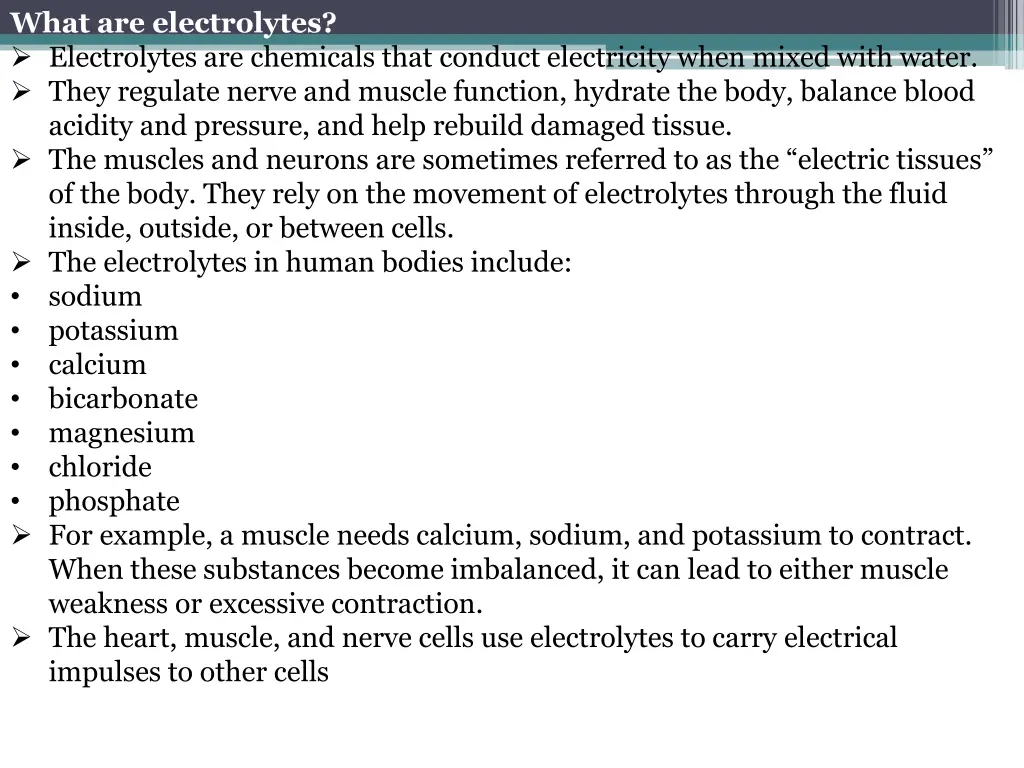 what are electrolytes electrolytes are chemicals