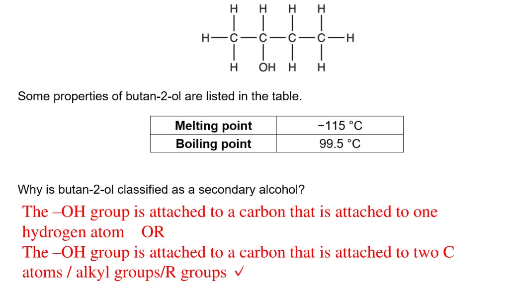 the oh group is attached to a carbon that