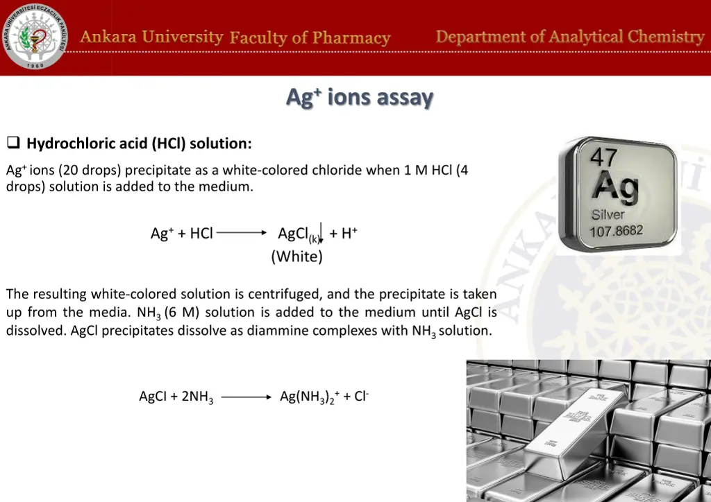 ag ions assay