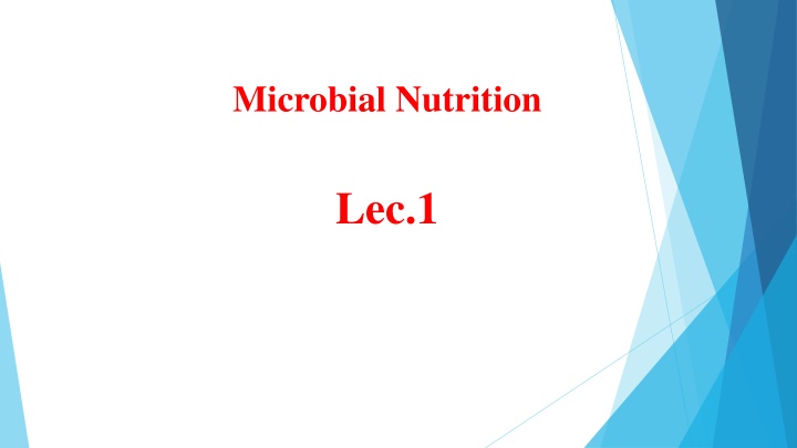 microbial nutrition