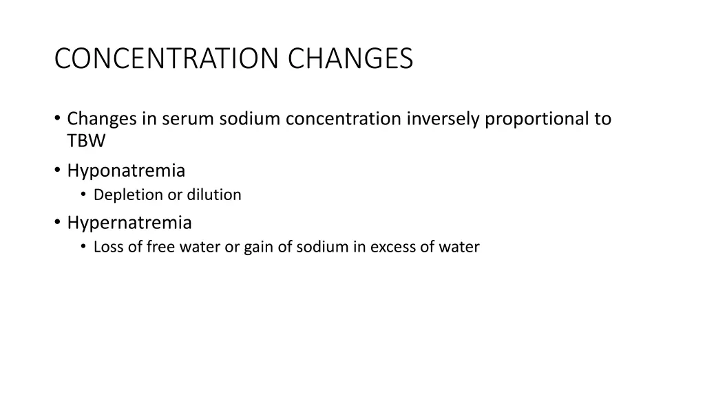 concentration changes