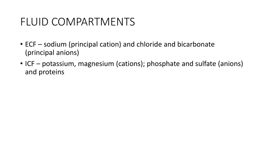 fluid compartments 1