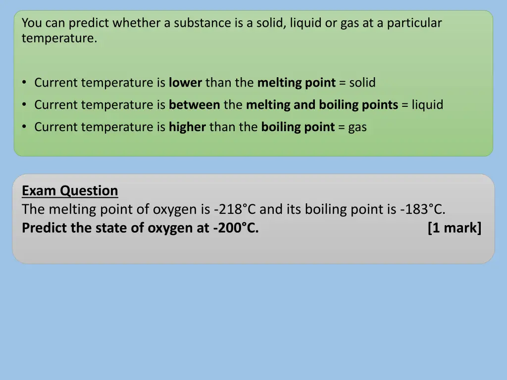 you can predict whether a substance is a solid