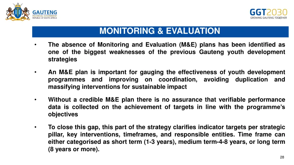 monitoring evaluation