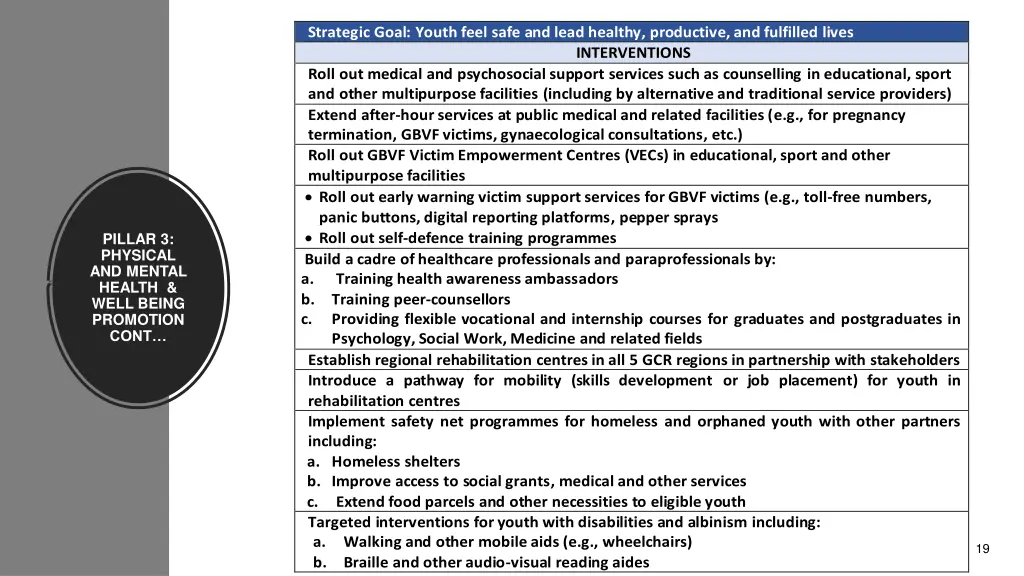 strategic goal youth feel safe and lead healthy 1