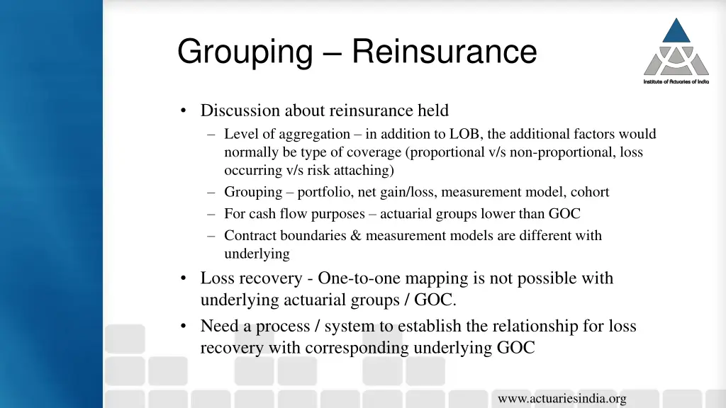 grouping reinsurance