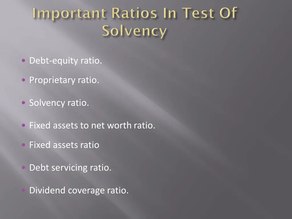 debt equity ratio