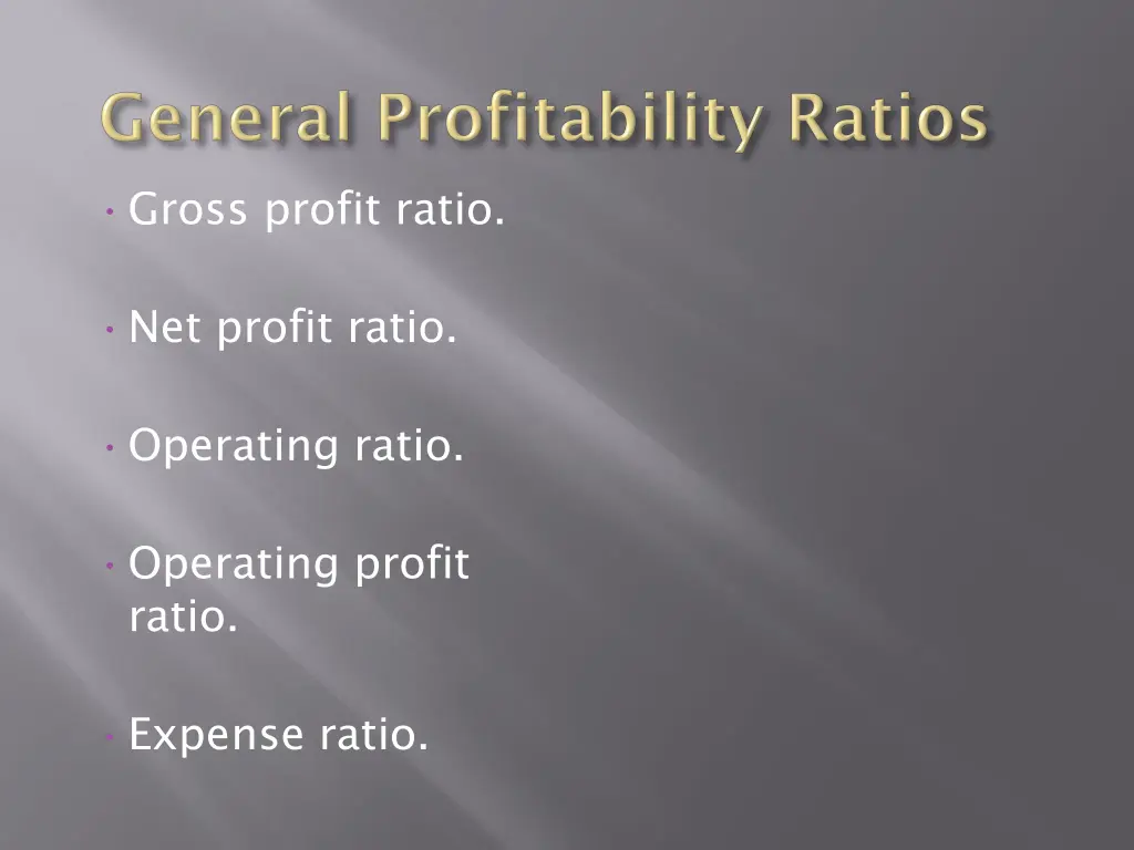 gross profit ratio