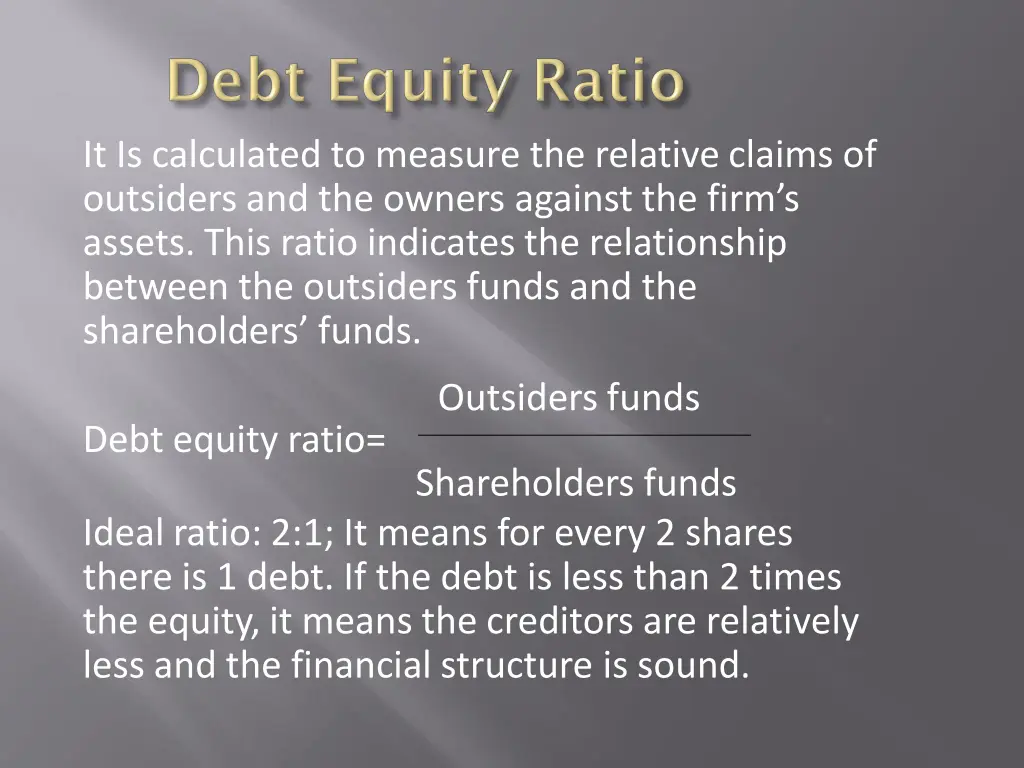 it is calculated to measure the relative claims