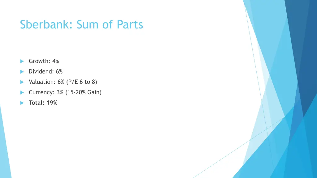 sberbank sum of parts