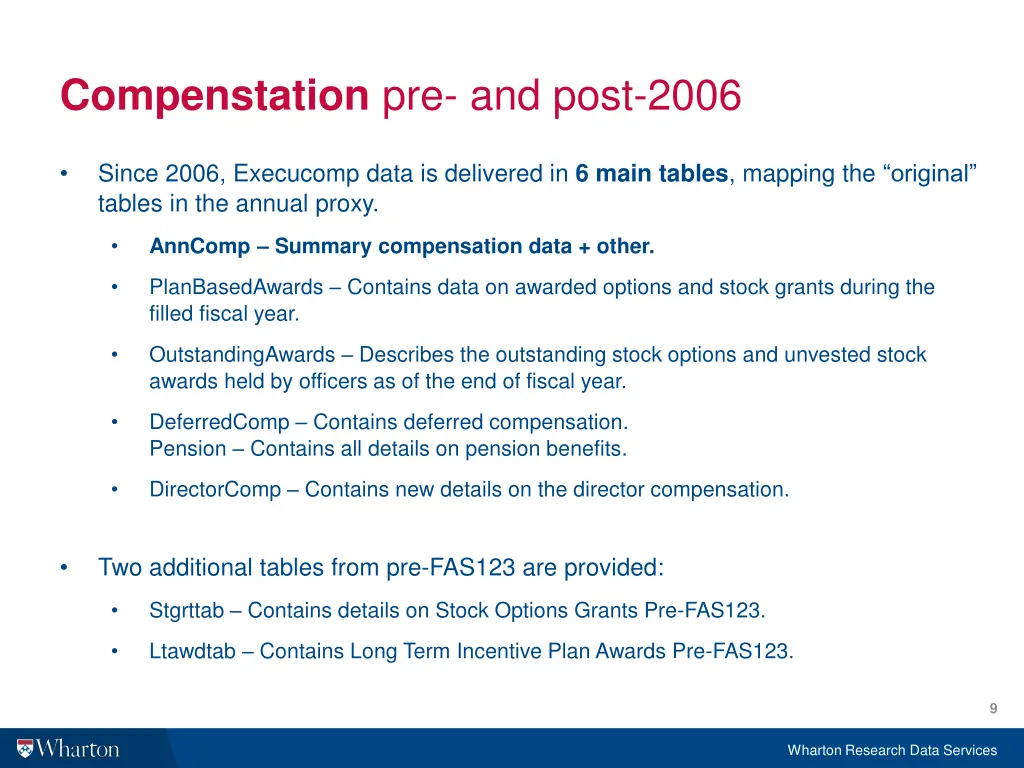 compenstation pre and post 2006 1