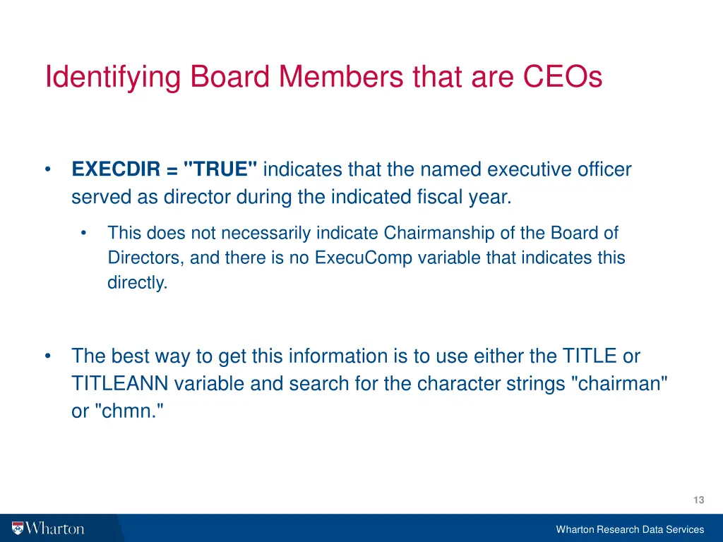 identifying board members that are ceos