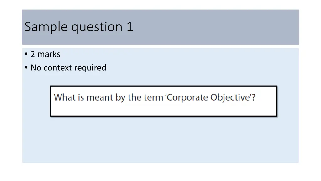 sample question 1