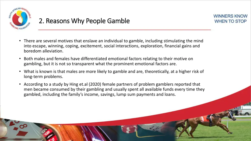 2 reasons why people gamble 2 reasons why people