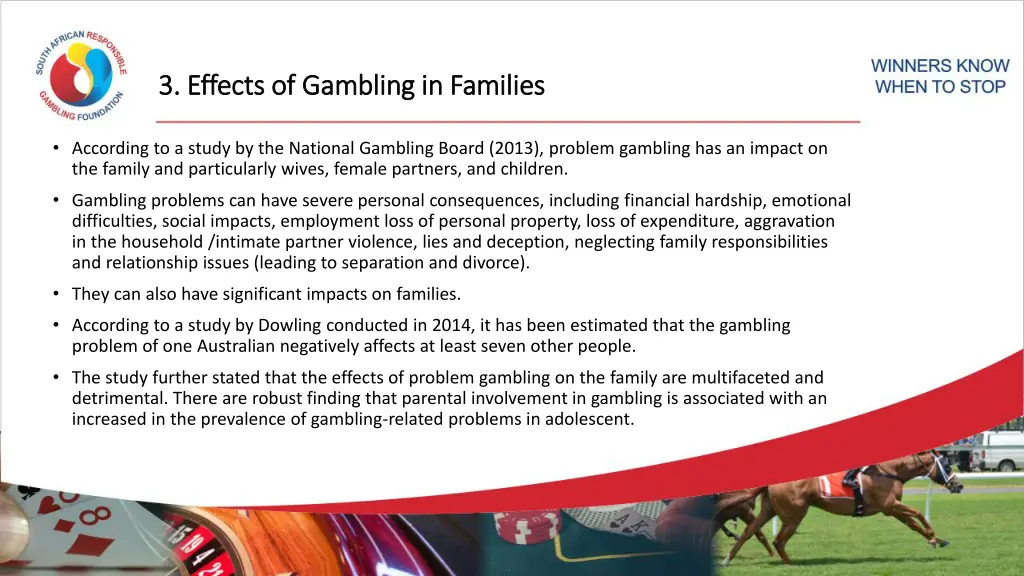 3 effects of gambling in families 3 effects