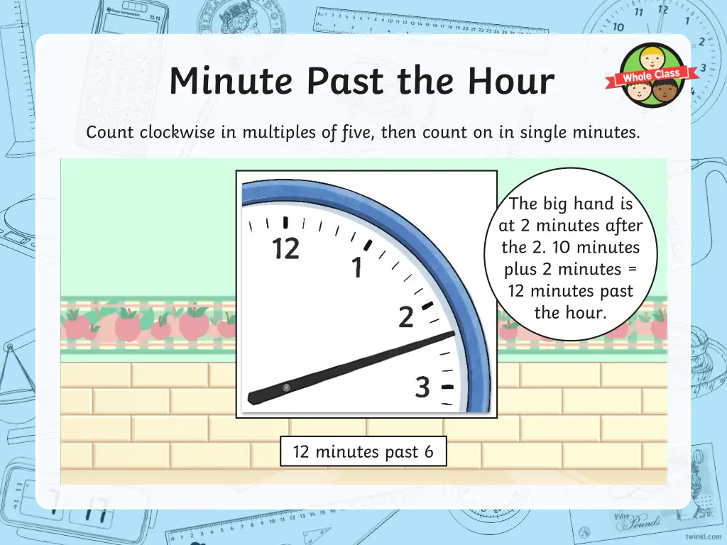 minute past the hour 5