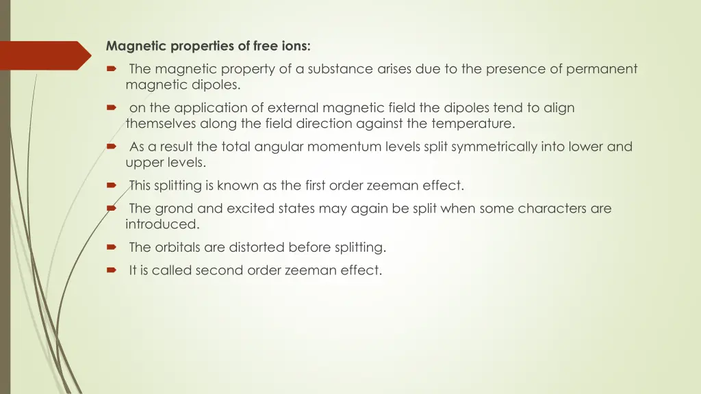 magnetic properties of free ions