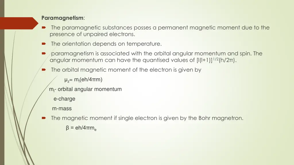 paramagnetism