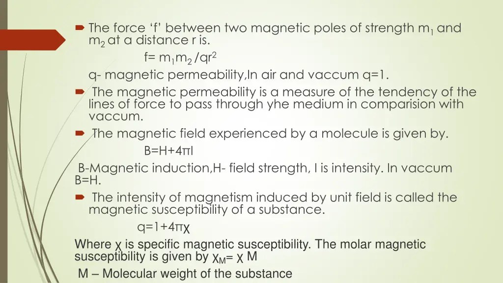 the force f between two magnetic poles