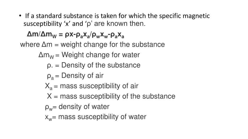 if a standard substance is taken for which