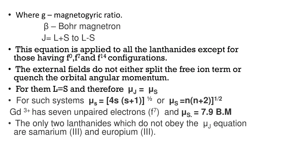 where g magnetogyric ratio bohr magnetron