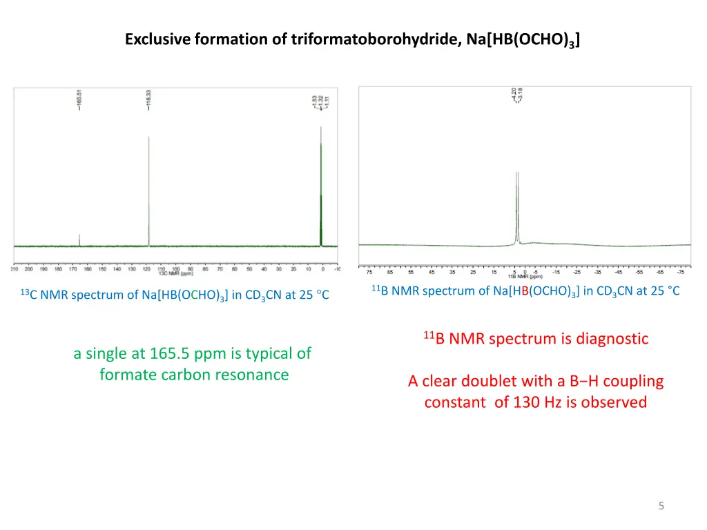 exclusive formation of triformatoborohydride