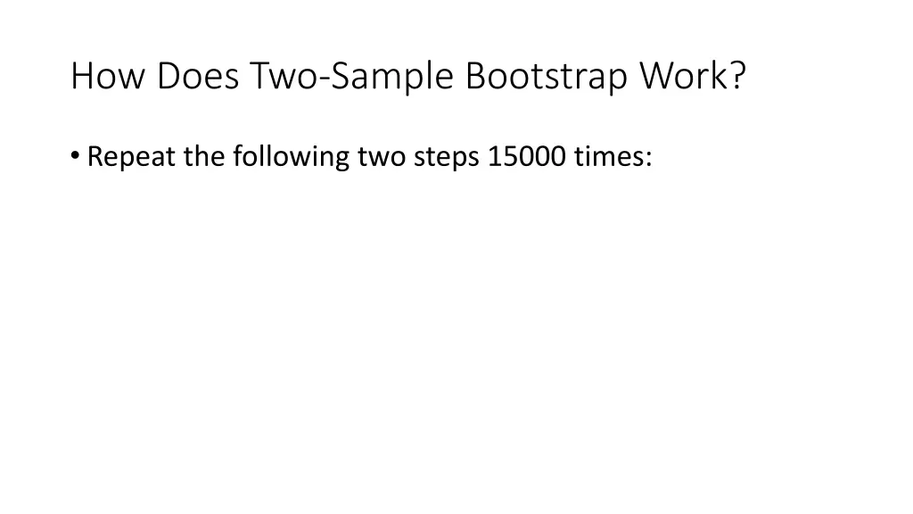 how does two sample bootstrap work 1