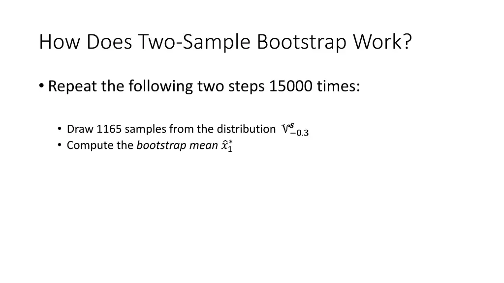 how does two sample bootstrap work 2