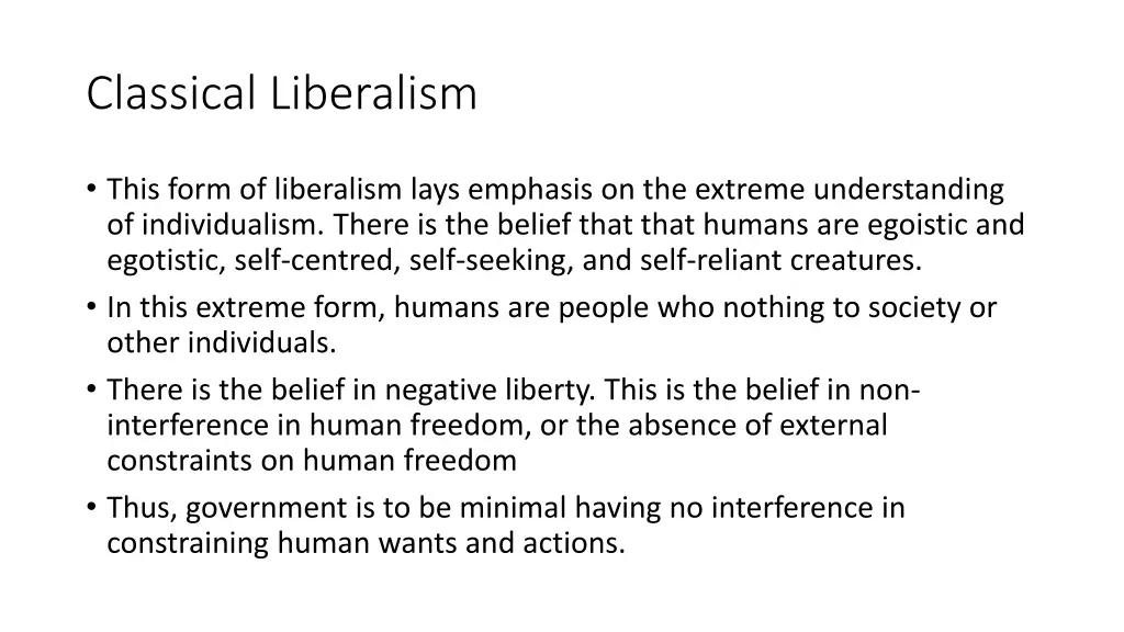 classical liberalism